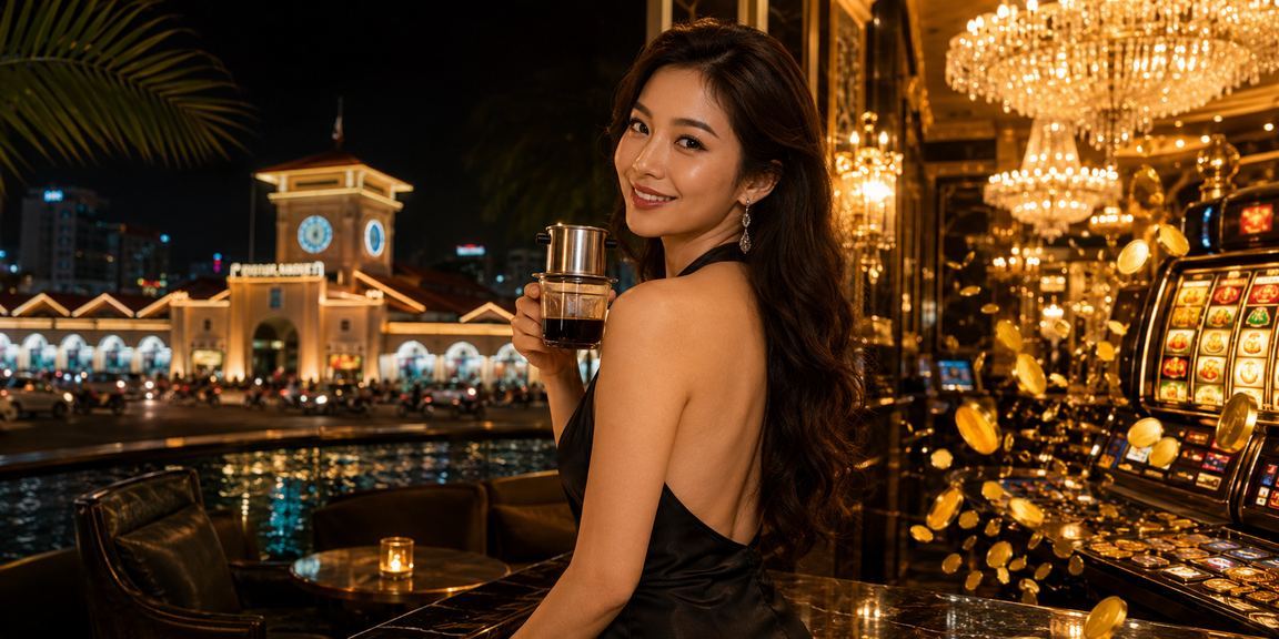 Giao diện Slot Online tại TP.HCM – người dùng chơi game trong quán cà phê